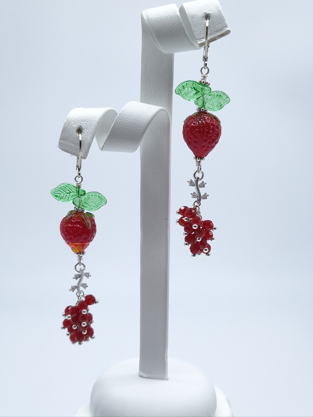 Strawberry Cluster Drop Earrings